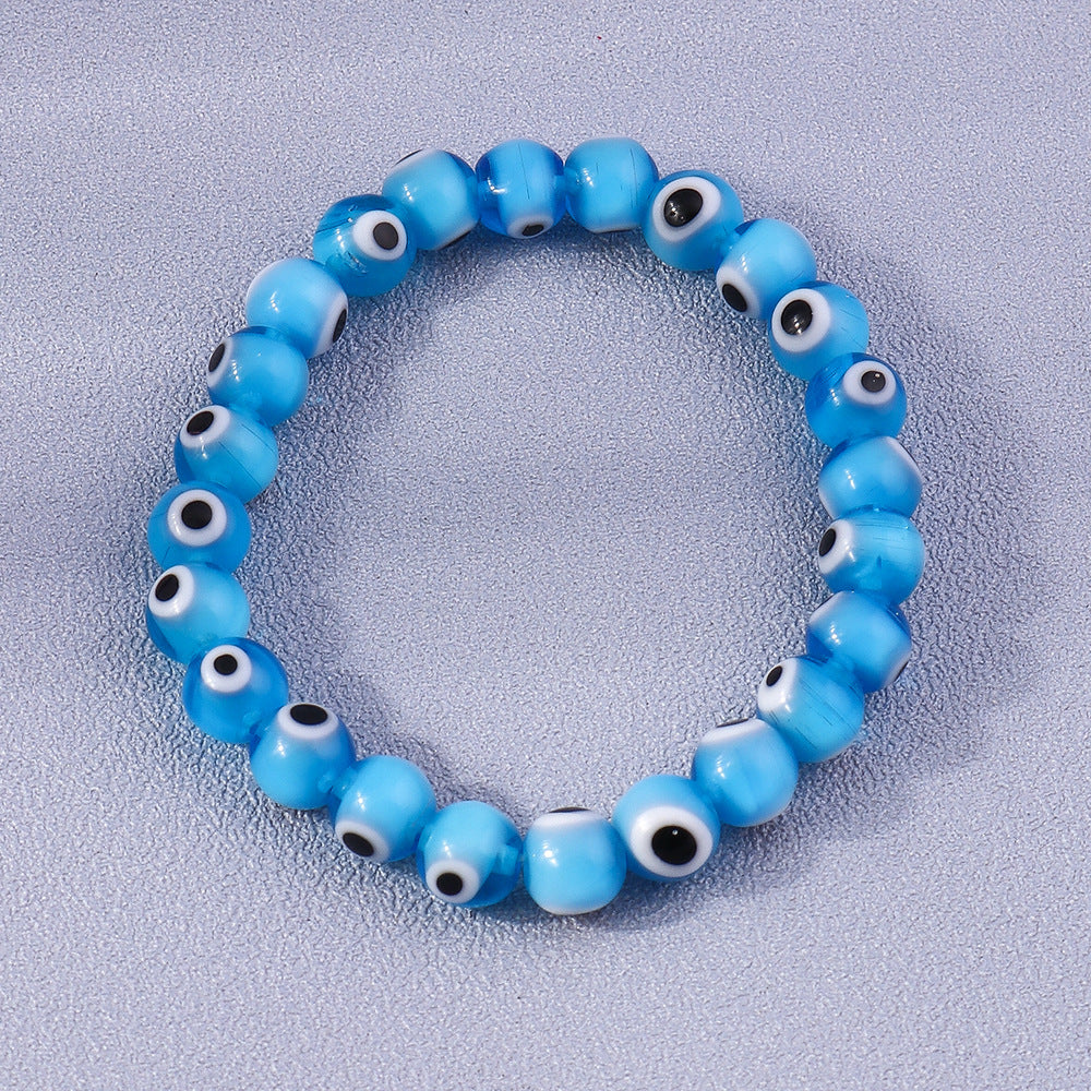 Wholesale Devil Eye Color Beads Resin Bracelet